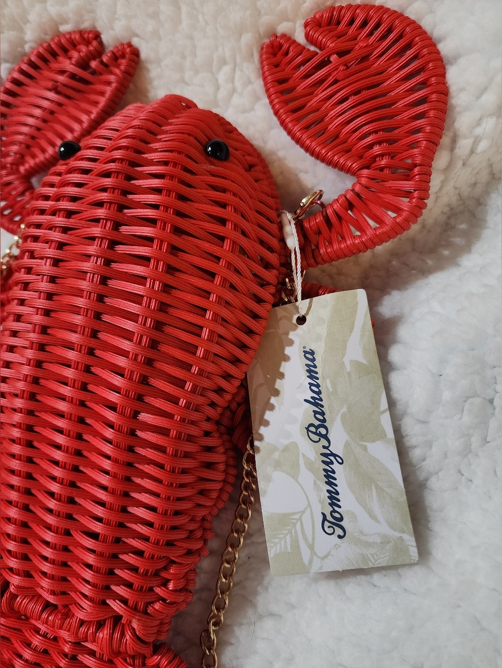 Tommy Bahama Red Lobster Woven Crossbody Bag - Picture 2 of 4
